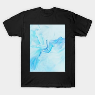 Cool Blue Gradient Marble T-Shirt